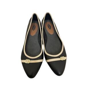 Laser Cut Two Tone Flat Ballerina Dr. Scholls 8.5 Retro Stretchy Comfort Office